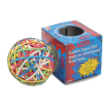 ACCO Rubber Band Ball, 3.25" Diameter, Size 34, Assorted Gauges, Assorted Colors, 270-pack freeshipping - TVN Wholesale
